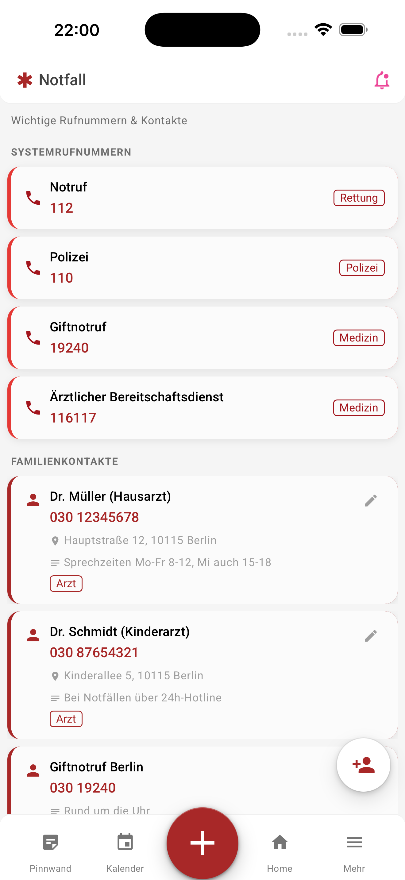 MyNestPlan App – Notfallkontakte für die ganze Familie