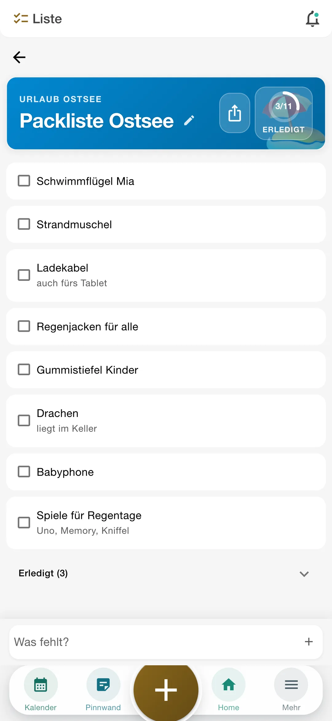 Packliste