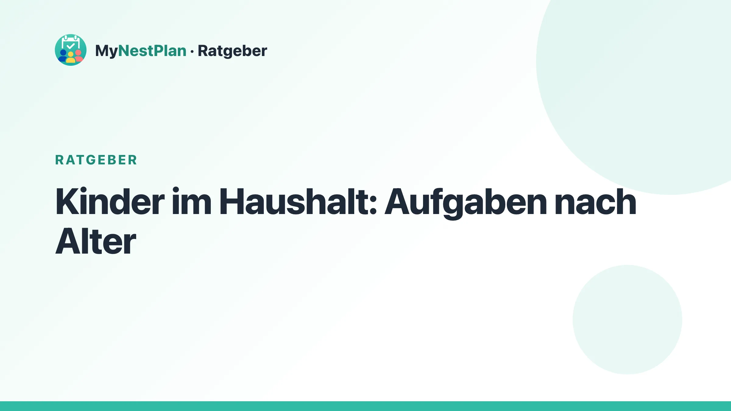 Kinder im Haushalt: altersgerechte Aufgaben